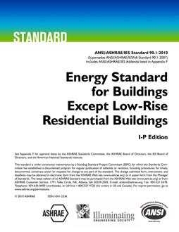ashrae 90.1 standard relates to energy efficiency for: